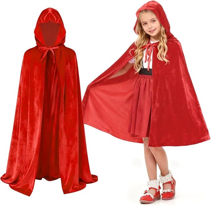 Roter Rotkäppchen Umhang für Kinder Halloween Kostüm