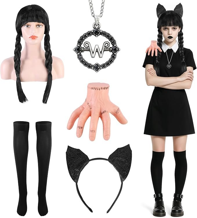 Wednesday Addams Kostüm für Kinder Halloween