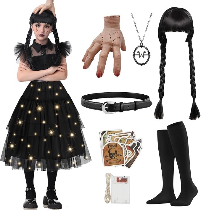 Wednesday Halloween Kostüm für Kinder