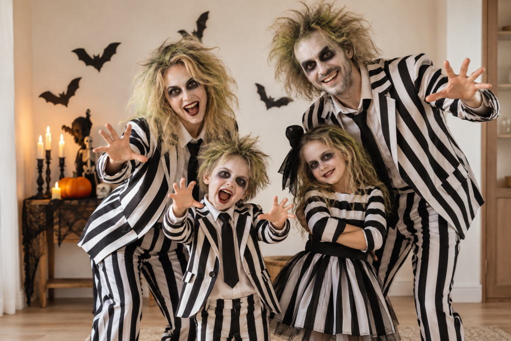 Beetlejuice halloween Kostüm Familie kinder Eltern erwachsene